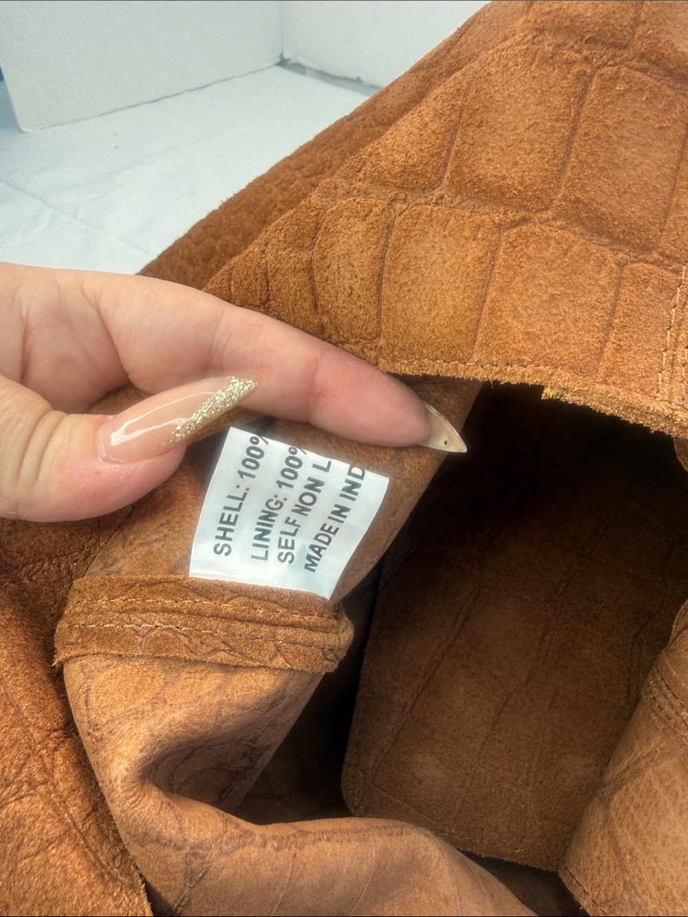 Haute Hippie Croc-Embossed Suede festival  Bag - Picture 10 of 12